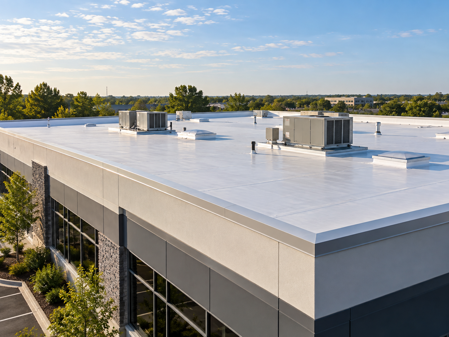 Flat roofing materials